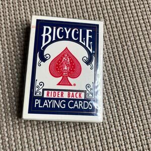 Vintage Bicycle Rider Back Playing Cards Sealed Blue Deck Made in USA Air Cushio